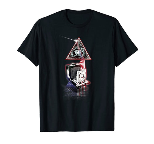 Prism Us Flag Old Camera T-Shirt - Streetwear Style Men Women - T-Shirt, Sweatshirt, Hoodie