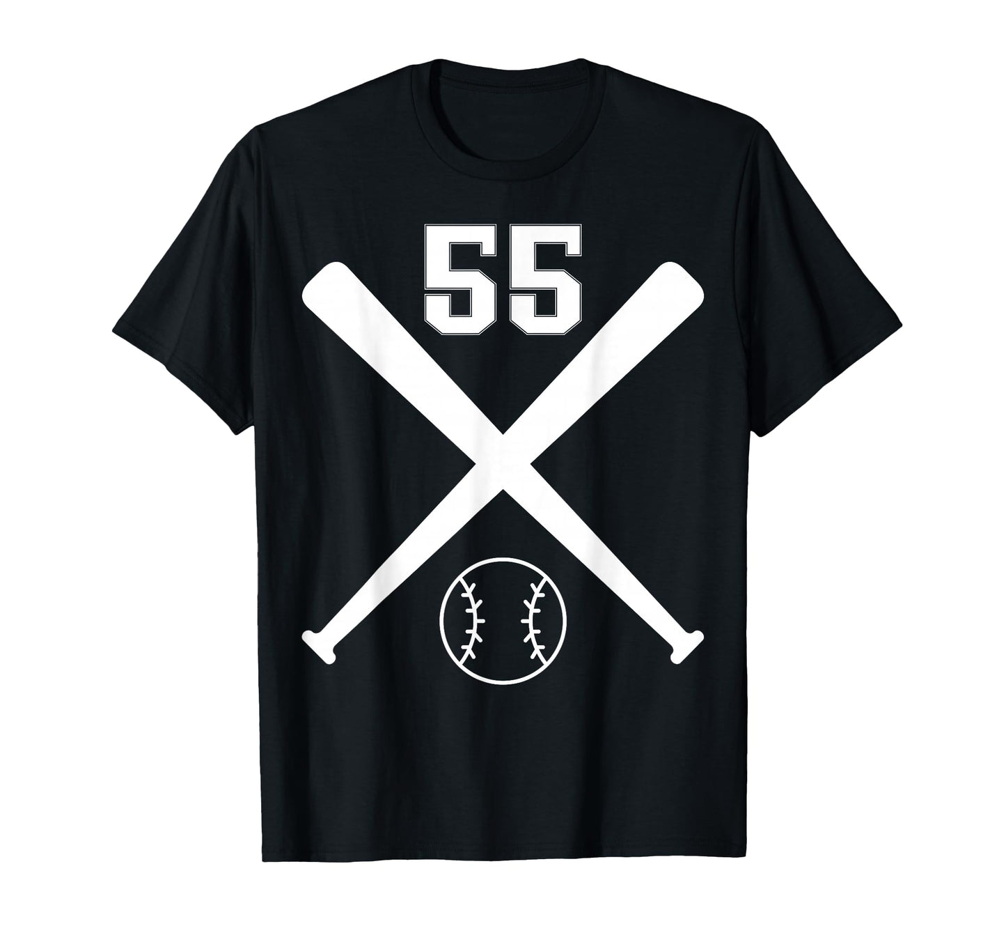 Baseball Softball Number 55 T-Shirt - Minimalist Print Unisex - T-Shirt, Sweatshirt, Hoodie