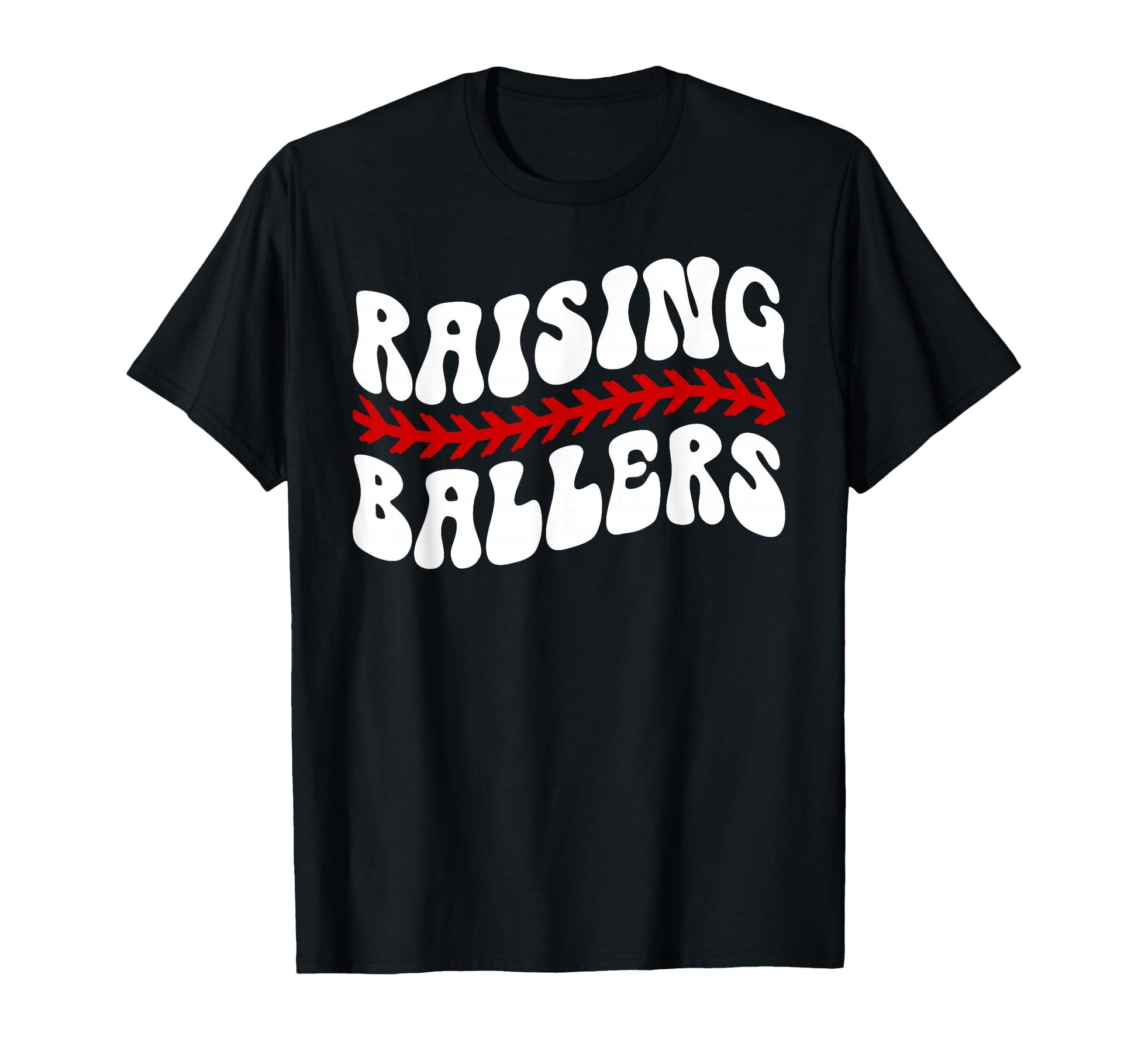 Raising Ballers Groovy Baseball T-Shirt - Unique Graphic Men Women - T-Shirt, Sweatshirt, Hoodie