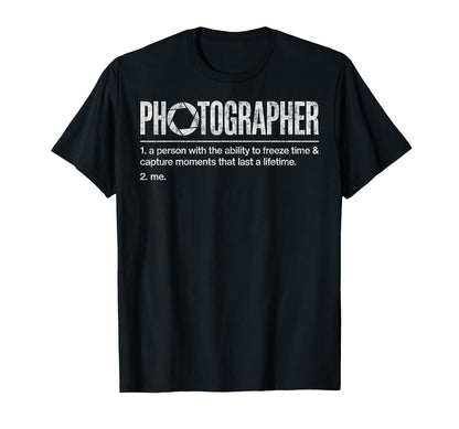 Photographer Definition Photography T-Shirt - Custom Art Print Unisex - T-Shirt, Sweatshirt, Hoodie