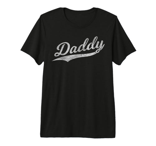 Daddy Baseball Script Cursive Jersey T-Shirt - Trendy Graphic for Adults - T-Shirt, Sweatshirt, Hoodie