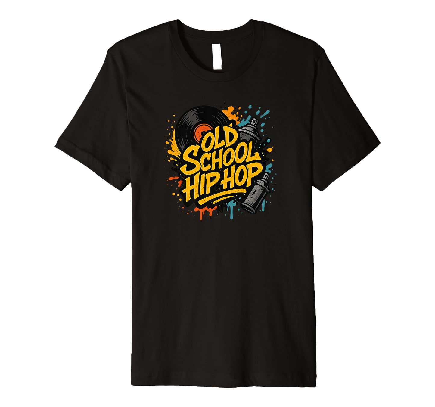 Raised Old School Hip Hop Rap Music T-Shirt - Custom Art Print for Adults - T-Shirt, Sweatshirt, Hoodie