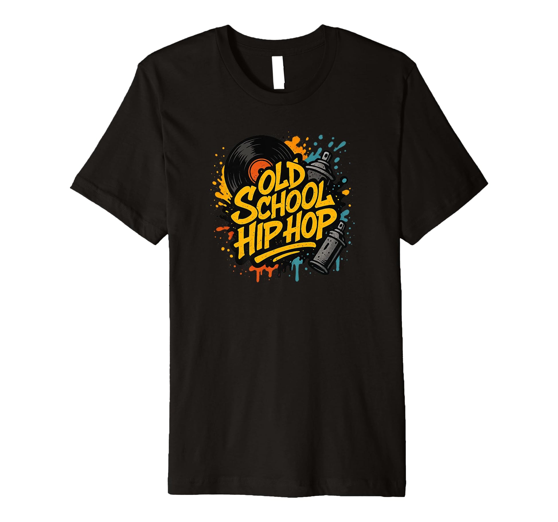 Raised Old School Hip Hop Rap Music T-Shirt - Custom Art Print for Adults - T-Shirt, Sweatshirt, Hoodie