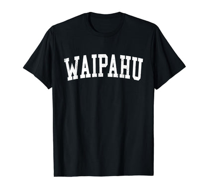 Waipahu Hi Distressed White Varsity T-Shirt - Graphic Print Unisex - T-Shirt, Sweatshirt, Hoodie
