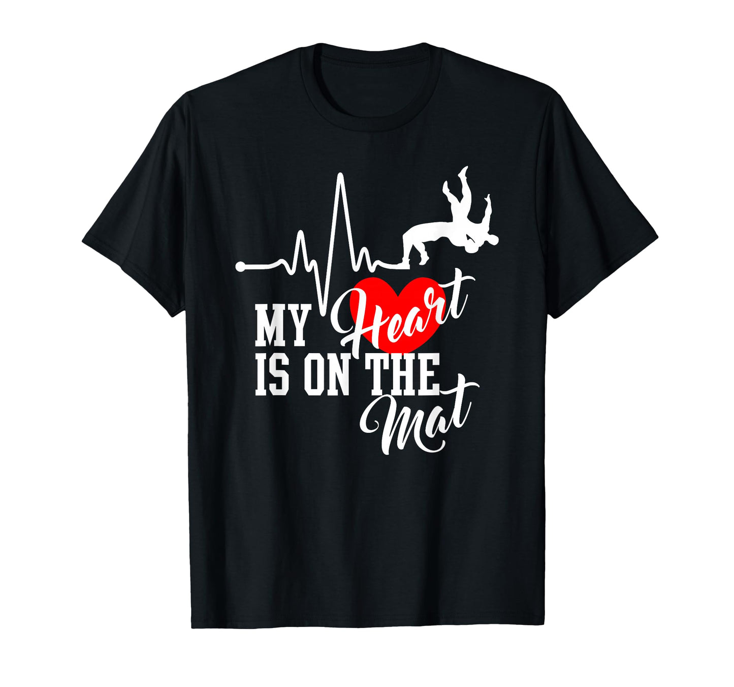 My Heart Is Mat Wrestling Mom T-Shirt - Aesthetic Graphic Men Women - T-Shirt, Sweatshirt, Hoodie