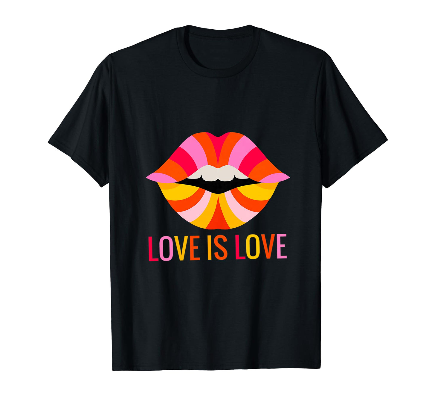 Love Lips Pride Day Lgbtq Rainbow Lips T-Shirt - Graphic Print Men Women - T-Shirt, Sweatshirt, Hoodie