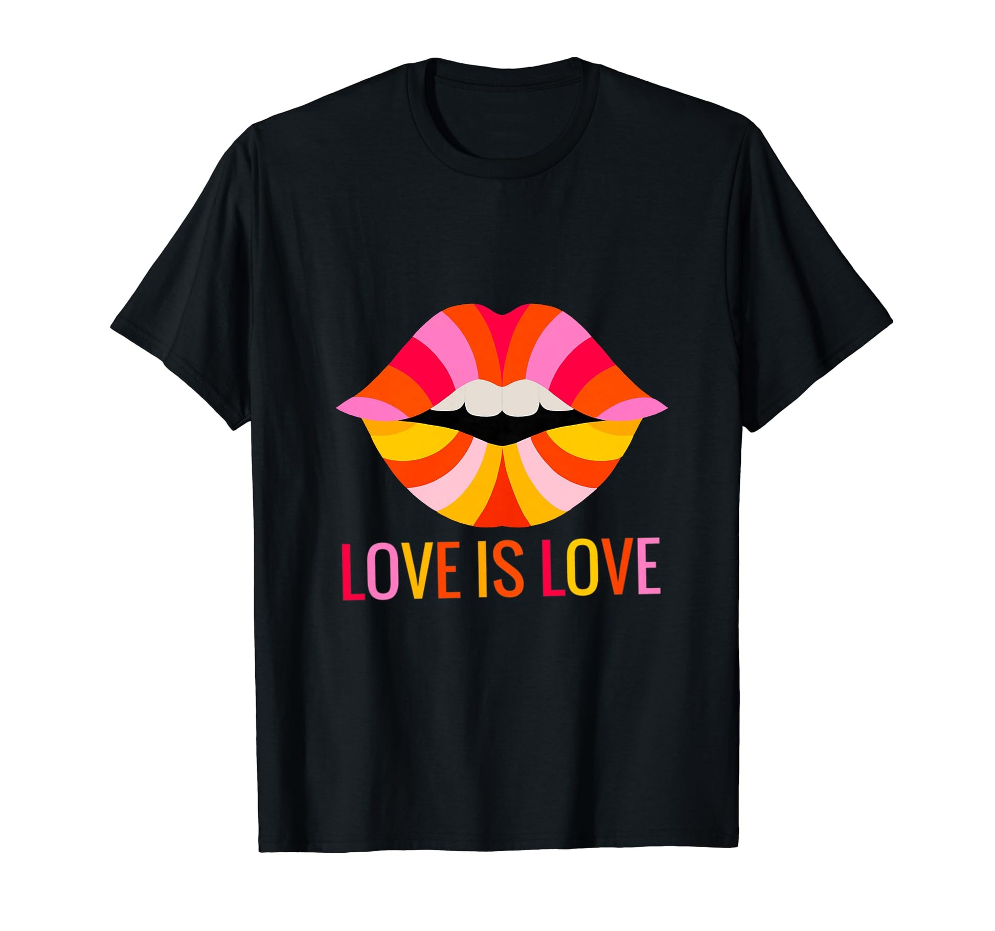 Love Lips Pride Day Lgbtq Rainbow Lips T-Shirt - Graphic Print Men Women - T-Shirt, Sweatshirt, Hoodie