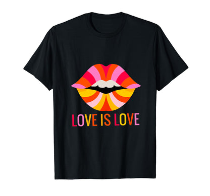 Love Lips Pride Day Lgbtq Rainbow Lips T-Shirt - Graphic Print Men Women - T-Shirt, Sweatshirt, Hoodie