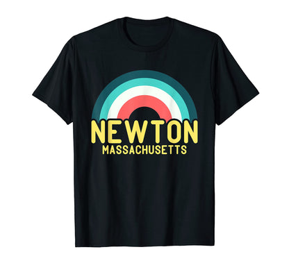 Newton Massachusetts Rainbow T-Shirt - Casual Everyday Wear Unisex - T-Shirt, Sweatshirt, Hoodie