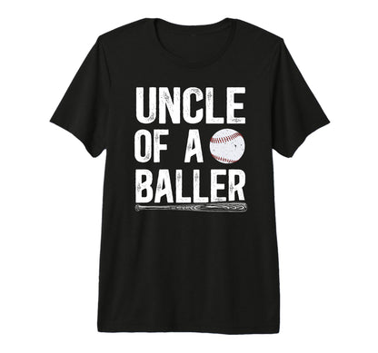 Mens Uncle Baller Baseball Uncle T-Shirt - Fun Novelty Design Men Women - T-Shirt, Sweatshirt, Hoodie