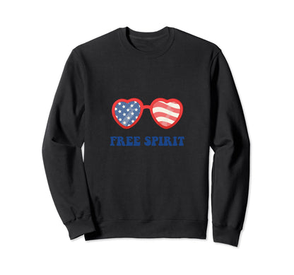 Americana Peace Love Freedom Sweatshirt - Aesthetic Graphic Unisex - T-Shirt, Sweatshirt, Hoodie