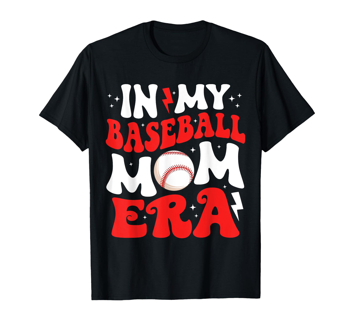 My Baseball Mom Era Groovy Baseball T-Shirt - Minimalist Print Unisex - T-Shirt, Sweatshirt, Hoodie