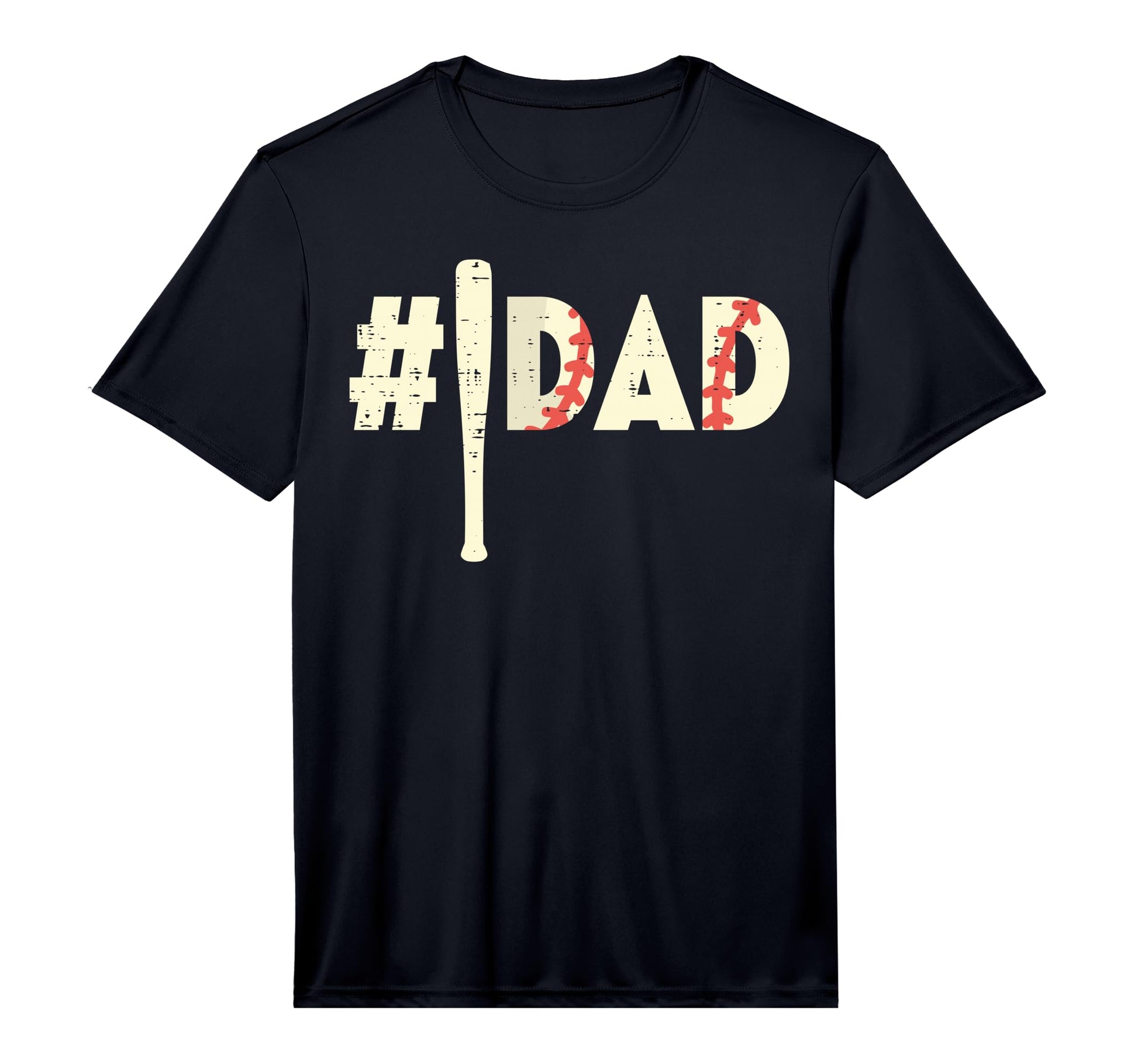 Mens Fathers Day Hashtag Baseball Bat T-Shirt - Minimalist Print Men Women - T-Shirt, Sweatshirt, Hoodie
