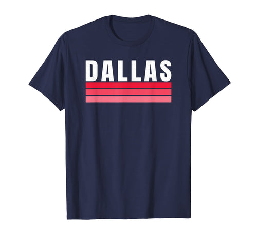 Dallas Red White Blue Striped T-Shirt - Streetwear Style for Adults - T-Shirt, Sweatshirt, Hoodie