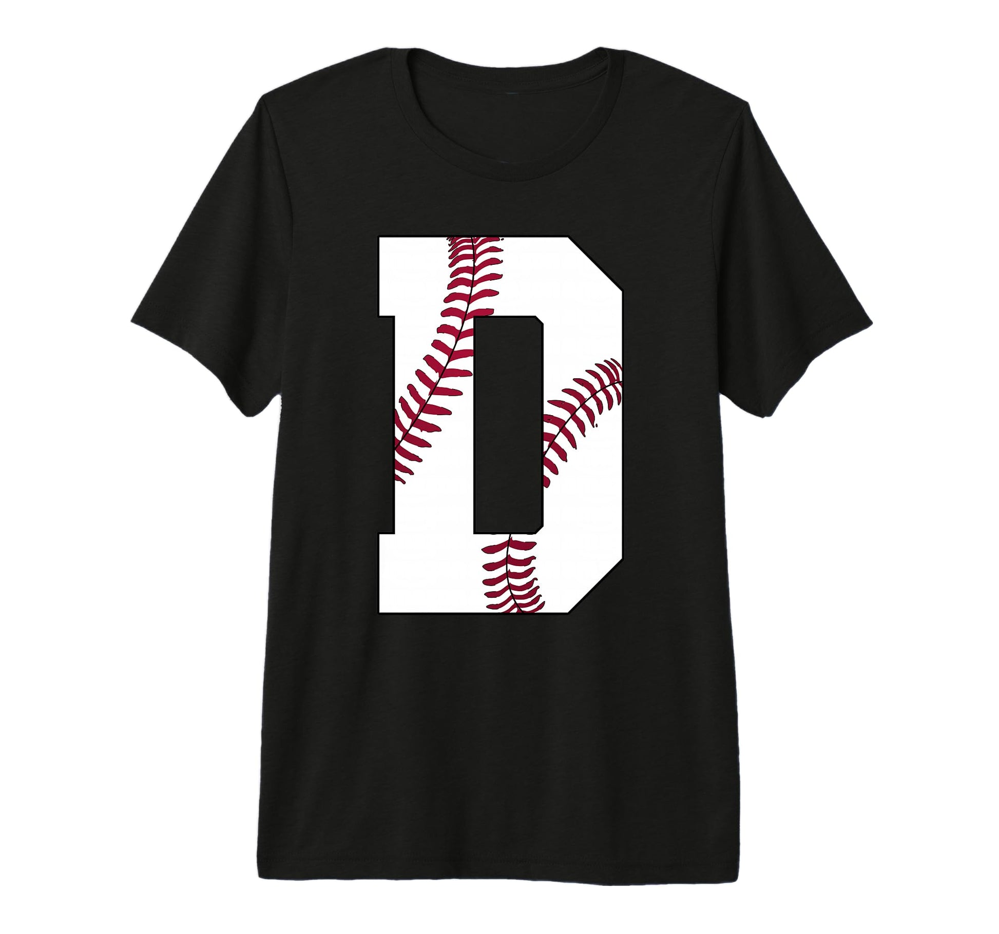 D Baseball Initial Personalized Letter T-Shirt - Aesthetic Graphic Unisex - T-Shirt, Sweatshirt, Hoodie