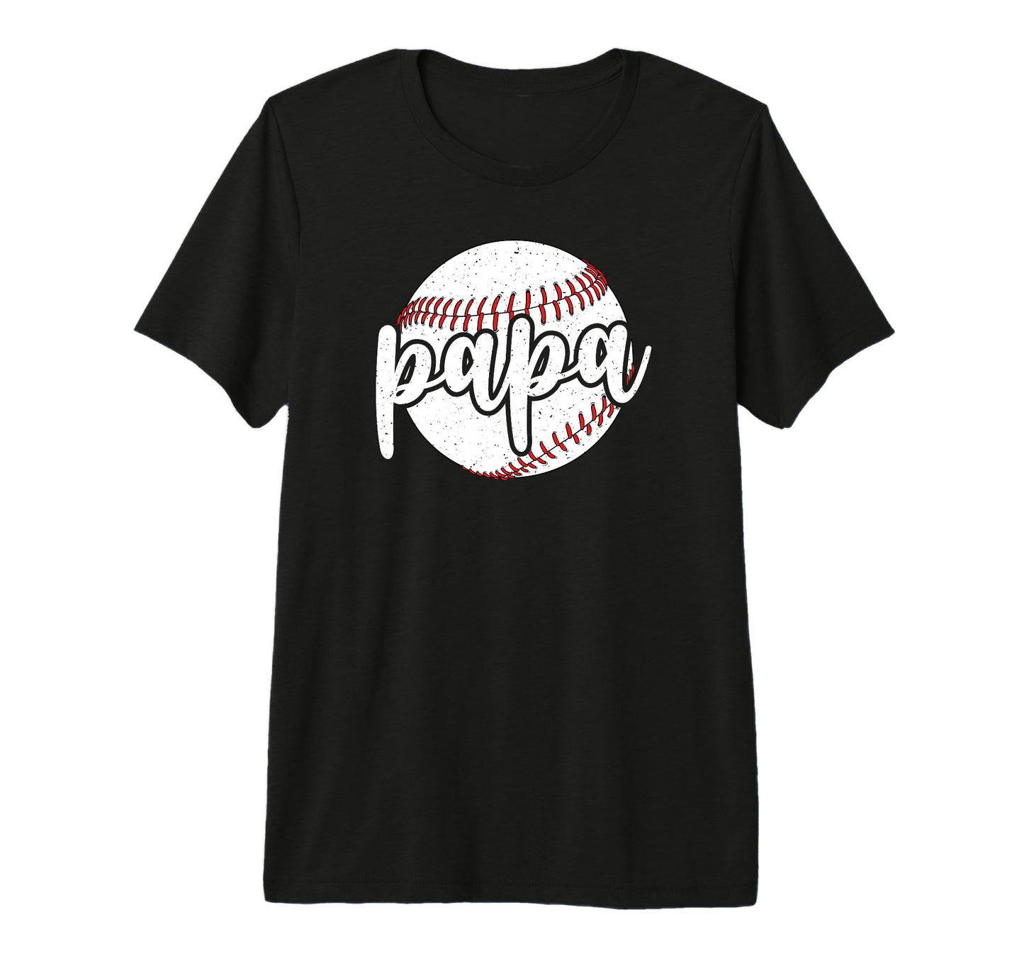 Mens Papa Proud Baseball Papa Baseball T-Shirt - Custom Art Print Unisex - T-Shirt, Sweatshirt, Hoodie