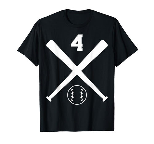 Baseball Softball Number 4 T-Shirt - Trendy Graphic Unisex - T-Shirt, Sweatshirt, Hoodie