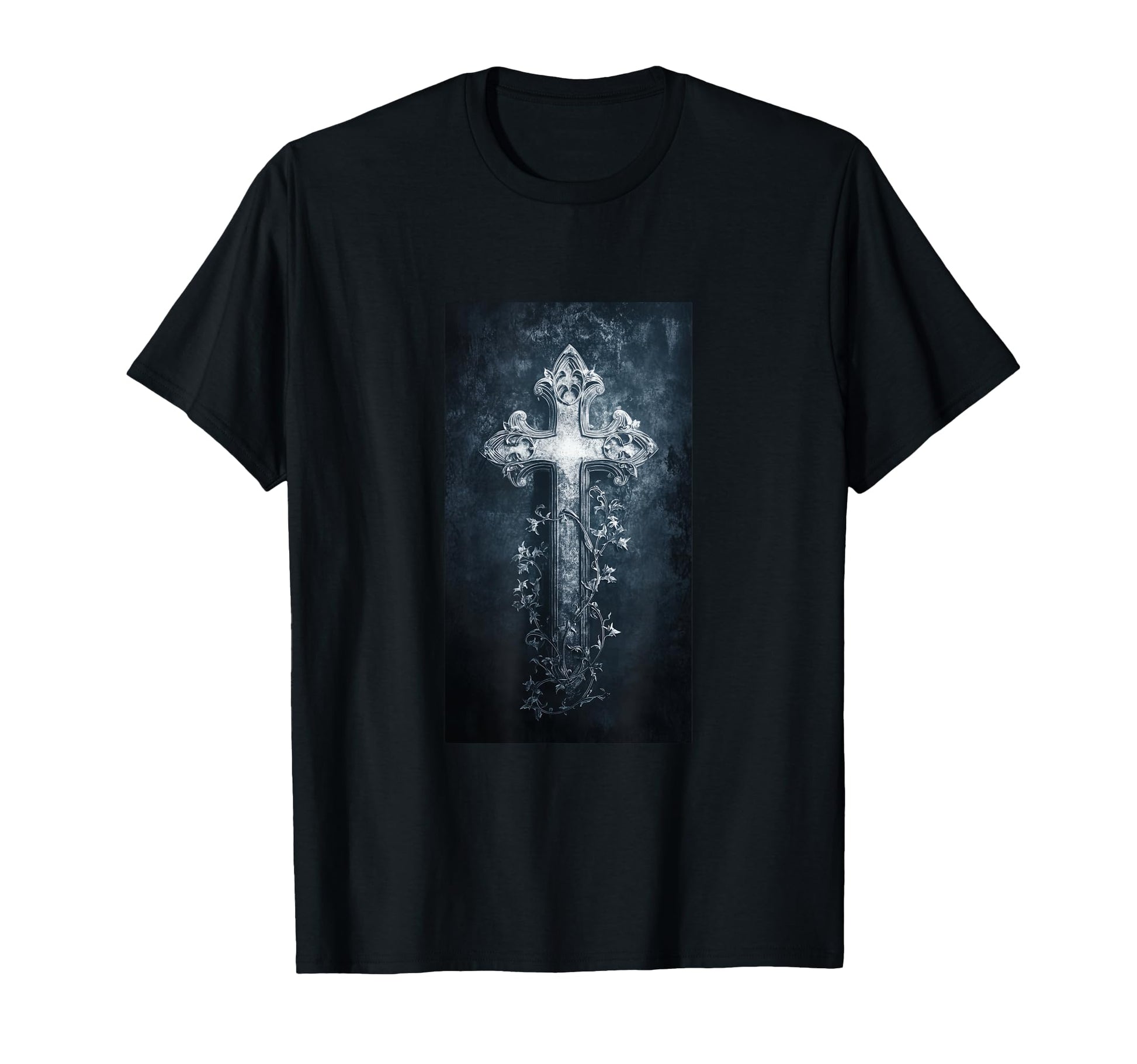 Gothic Cross Grunge Aesthetic Y2K Goth T-Shirt - Minimalist Print Unisex - T-Shirt, Sweatshirt, Hoodie