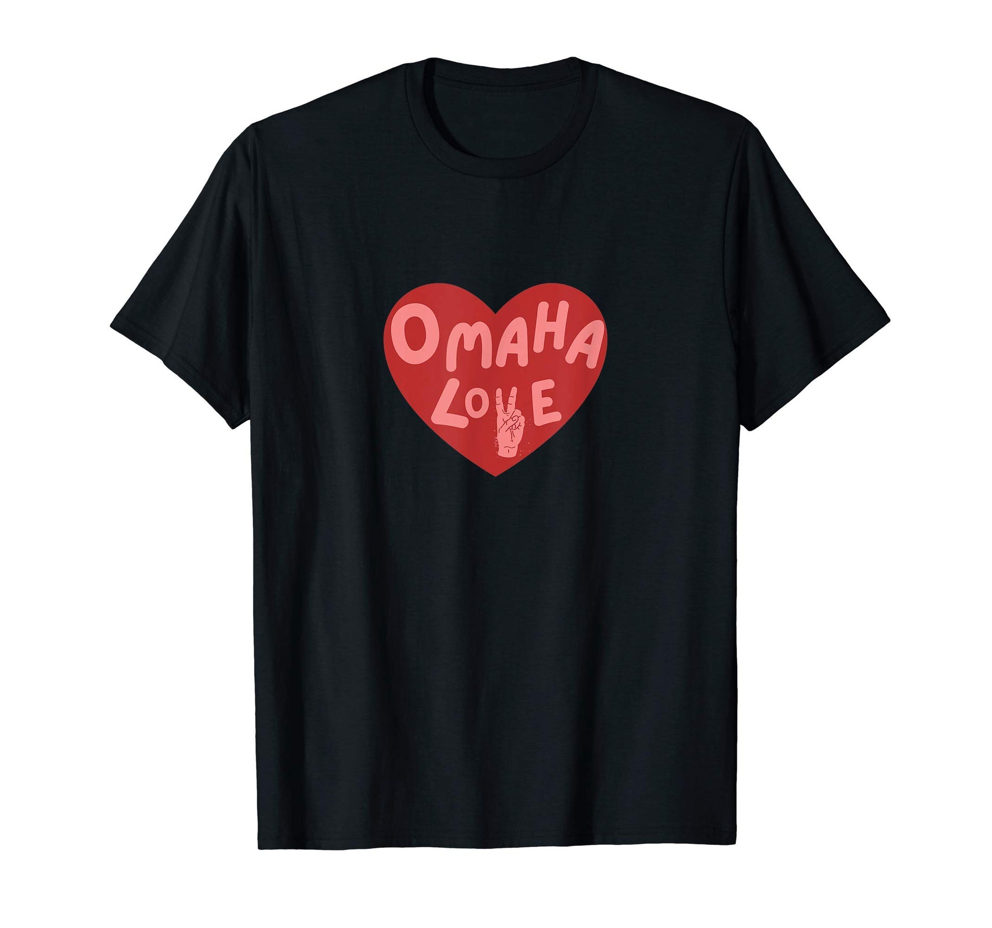 Omaha Love Omaha Love Heart Peace T-Shirt - Trendy Graphic Men Women - T-Shirt, Sweatshirt, Hoodie