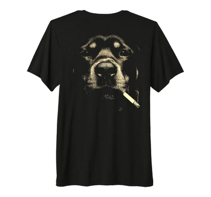 Rottweiler Smoking Cigarette T-Shirt - Fun Novelty Design for Adults - T-Shirt, Sweatshirt, Hoodie