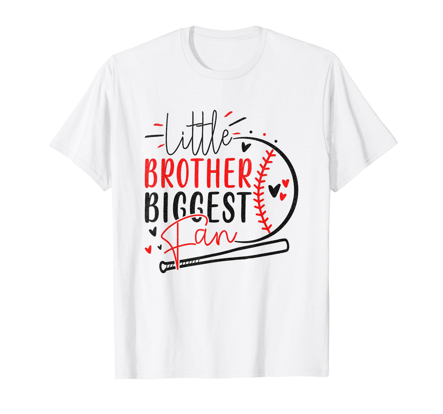 Little Brother Biggest Fan Funny T-Shirt - Graphic Print Men Women - T-Shirt, Sweatshirt, Hoodie