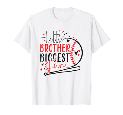 Little Brother Biggest Fan Funny T-Shirt - Graphic Print Men Women - T-Shirt, Sweatshirt, Hoodie