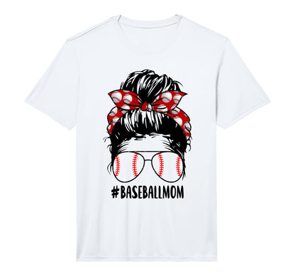 Baseball Mom Hair Baseball Sunglasses T-Shirt - Novelty Apparel Unisex - T-Shirt, Sweatshirt, Hoodie