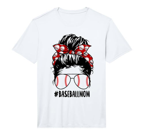 Baseball Mom Hair Baseball Sunglasses T-Shirt - Novelty Apparel Unisex - T-Shirt, Sweatshirt, Hoodie