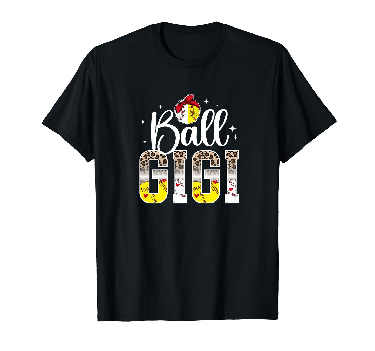 Ball Gigi Leopard Baseball Softball T-Shirt - Unique Graphic Men Women - T-Shirt, Sweatshirt, Hoodie