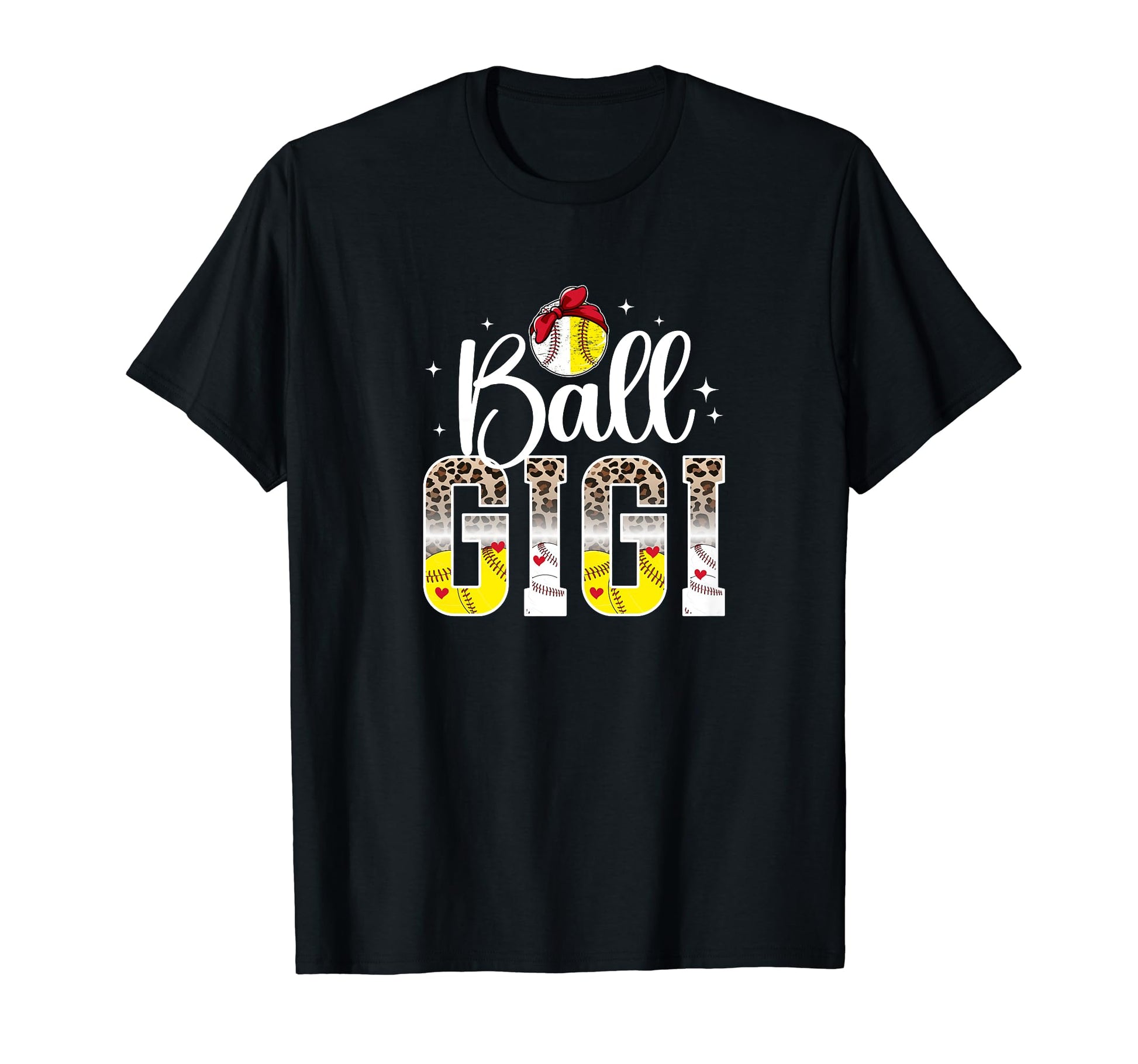 Ball Gigi Leopard Baseball Softball T-Shirt - Unique Graphic Men Women - T-Shirt, Sweatshirt, Hoodie