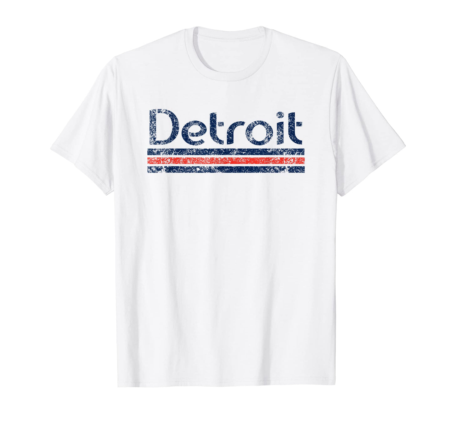 Detroit Michigan Weathered Stripe T-Shirt - Minimalist Print Unisex - T-Shirt, Sweatshirt, Hoodie