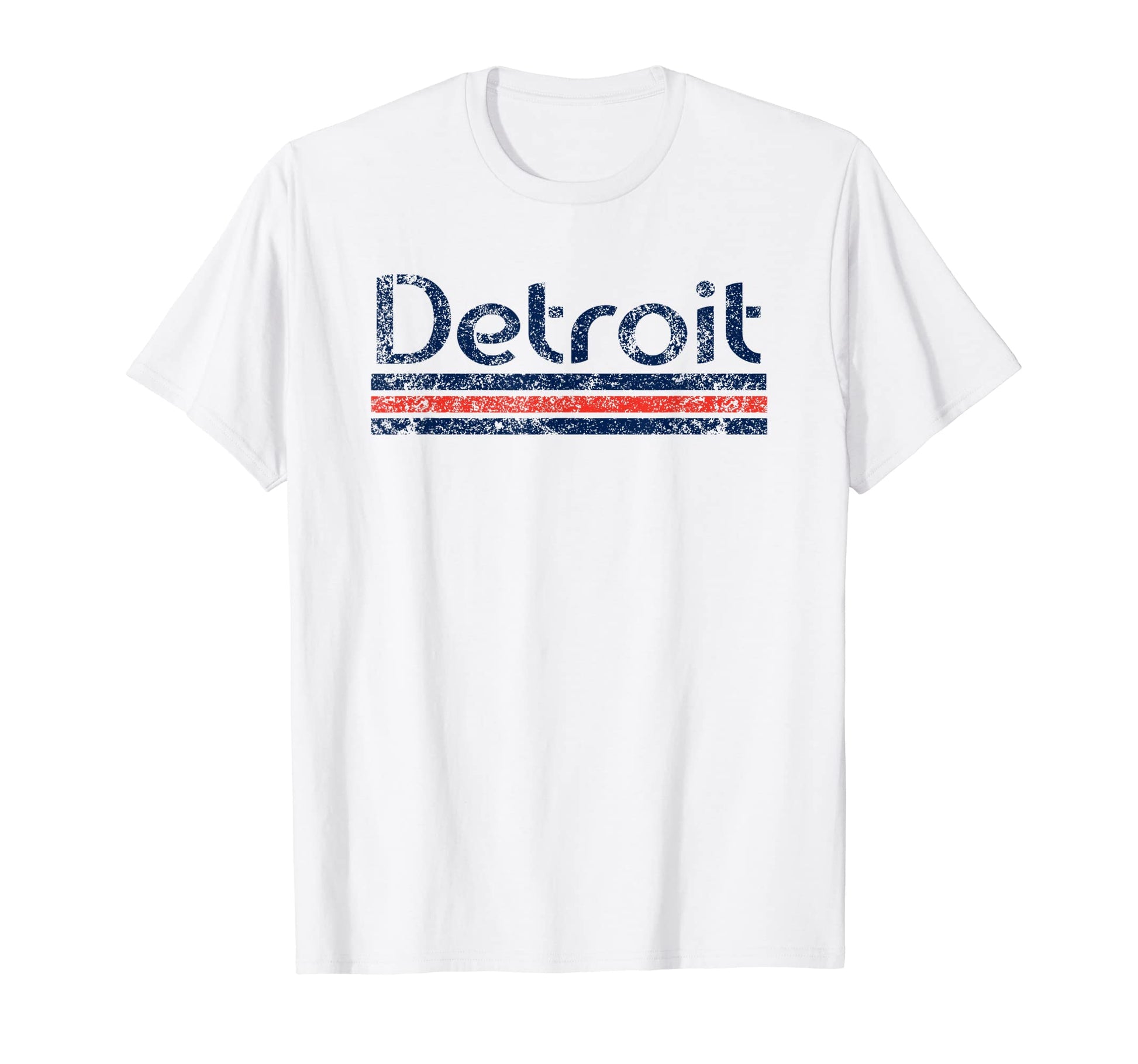 Detroit Michigan Weathered Stripe T-Shirt - Minimalist Print Unisex - T-Shirt, Sweatshirt, Hoodie