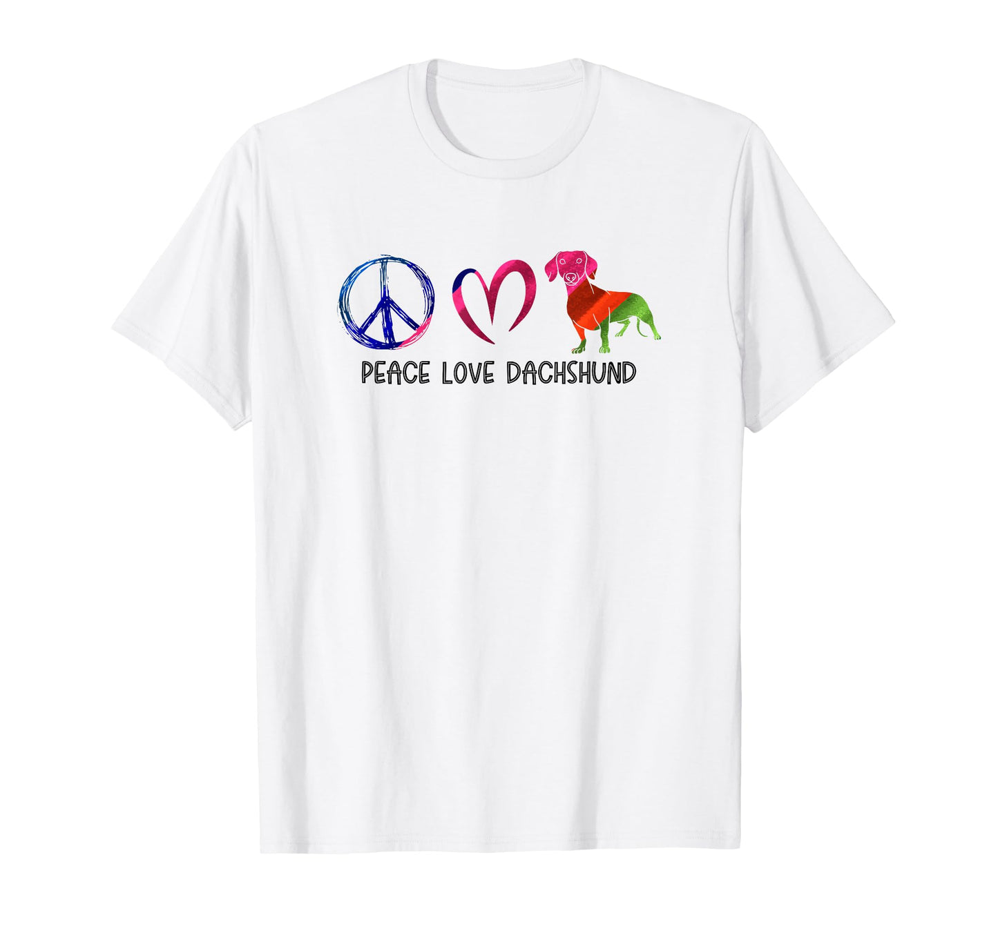 Wienie Dog Hippie Pet Parent Tie Dye T-Shirt - Custom Art Print for Adults - T-Shirt, Sweatshirt, Hoodie