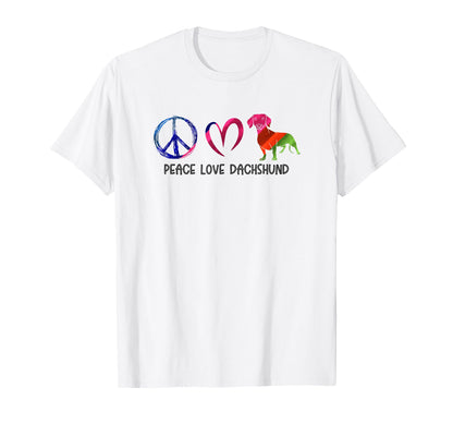 Wienie Dog Hippie Pet Parent Tie Dye T-Shirt - Custom Art Print for Adults - T-Shirt, Sweatshirt, Hoodie