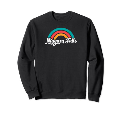 Niagara Falls Ny Script Rainbow Sweatshirt - Novelty Apparel for Adults - T-Shirt, Sweatshirt, Hoodie