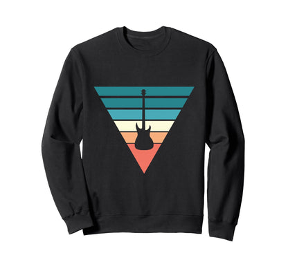 Guitar Sunset Triangle Vibes Sweatshirt - Fun Novelty Design Men Women - T-Shirt, Sweatshirt, Hoodie