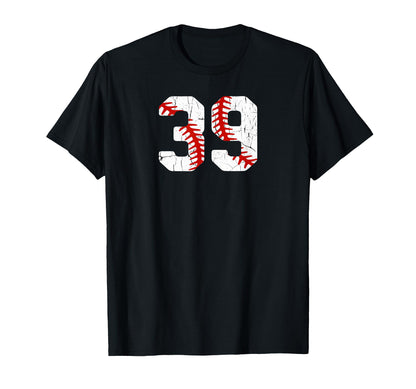 Baseball Player Jersey Number 39 39 Proud T-Shirt - Graphic Print Unisex - T-Shirt, Sweatshirt, Hoodie