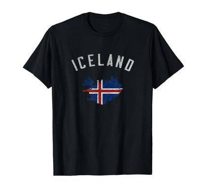 Varsity Flag Iceland T-Shirt - Unique Graphic Men Women - T-Shirt, Sweatshirt, Hoodie