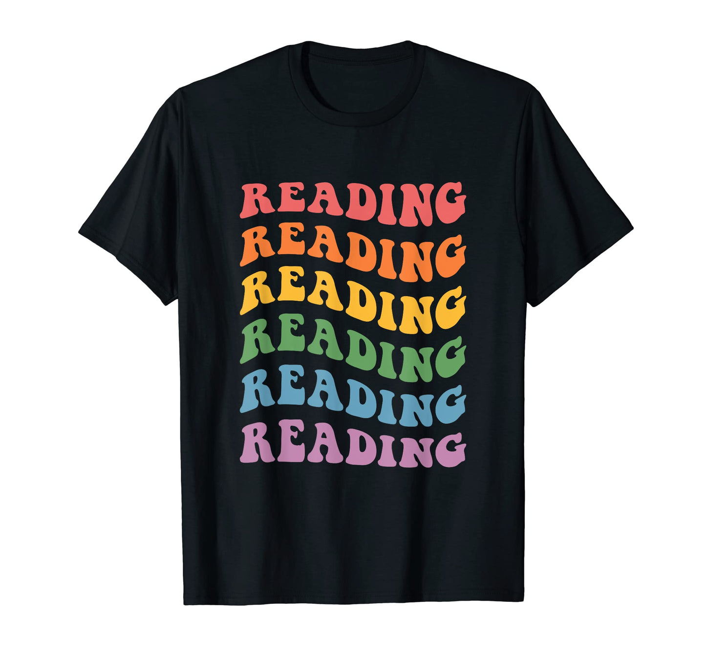 Rainbow Groovy Reading T-Shirt - Casual Everyday Wear Unisex - T-Shirt, Sweatshirt, Hoodie