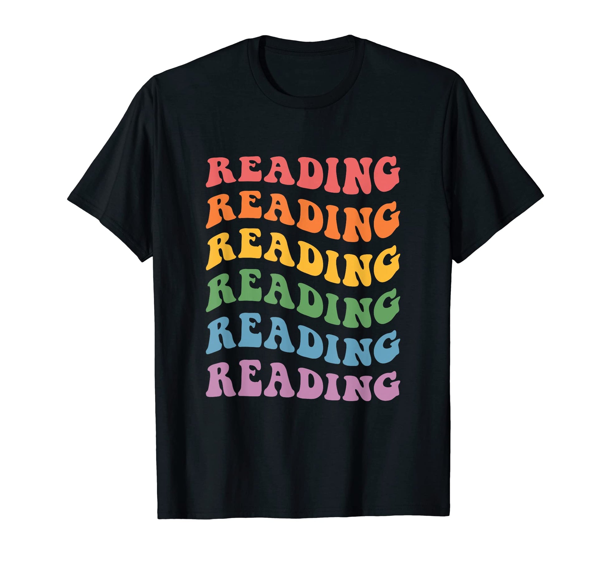 Rainbow Groovy Reading T-Shirt - Casual Everyday Wear Unisex - T-Shirt, Sweatshirt, Hoodie
