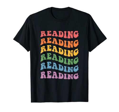 Rainbow Groovy Reading T-Shirt - Casual Everyday Wear Unisex - T-Shirt, Sweatshirt, Hoodie