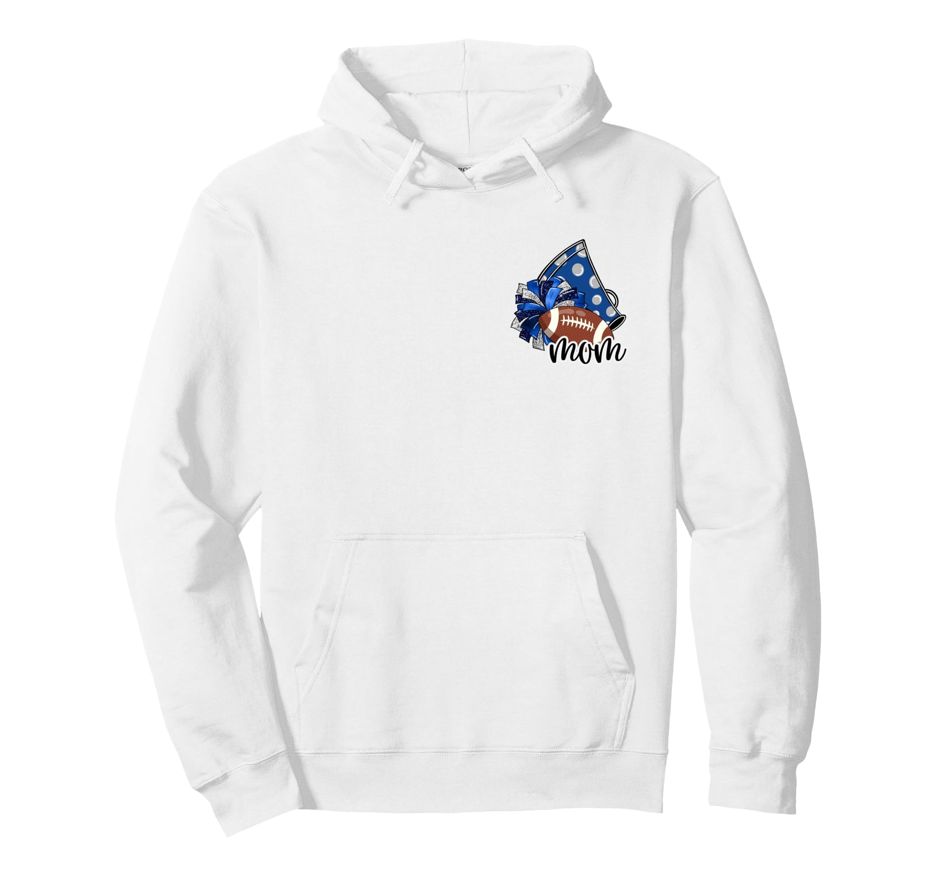 Cheerleader Mom Game Day Cheer Front Hoodie - Aesthetic Graphic for Adults - T-Shirt, Sweatshirt, Hoodie