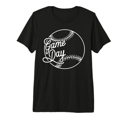 Game Day Baseball Mom Tri Blend T-Shirt - Fun Novelty Design Men Women - T-Shirt, Sweatshirt, Hoodie