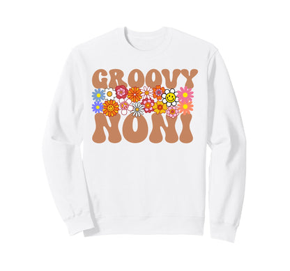 Groovy Noni Grandma Hippie Family Sweatshirt - Unique Graphic for Adults - T-Shirt, Sweatshirt, Hoodie