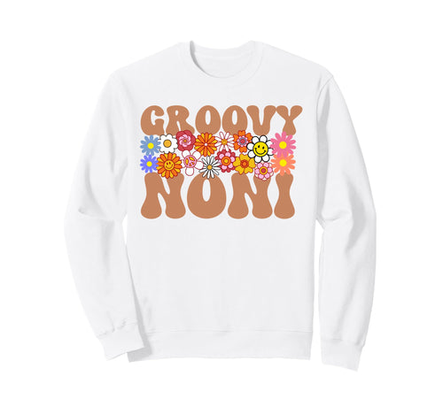 Groovy Noni Grandma Hippie Family Sweatshirt - Unique Graphic for Adults - T-Shirt, Sweatshirt, Hoodie