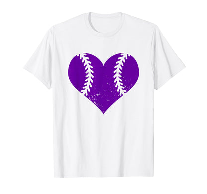 Softball Heart Funny Baseball Player T-Shirt - Minimalist Print Men Women - T-Shirt, Sweatshirt, Hoodie