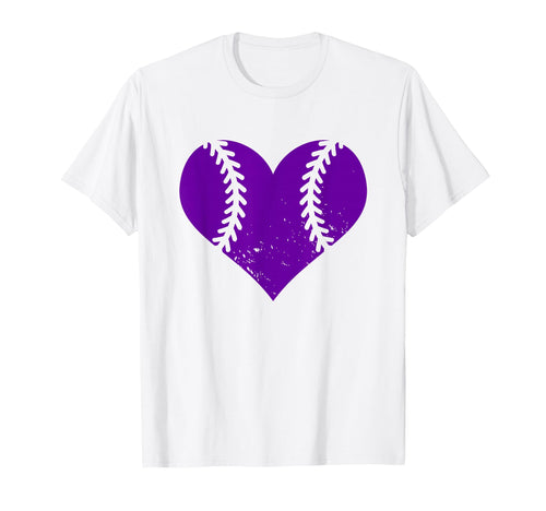 Softball Heart Funny Baseball Player T-Shirt - Minimalist Print Men Women - T-Shirt, Sweatshirt, Hoodie