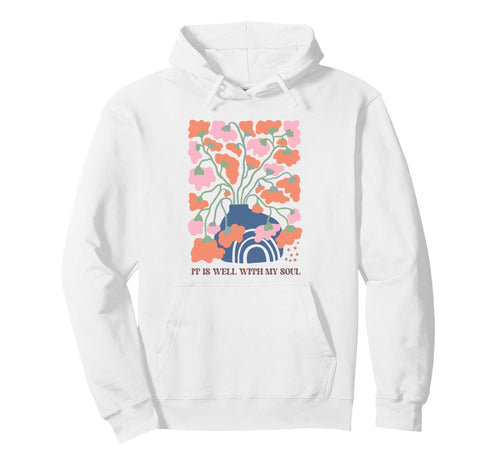 Abstract Floral Vase Rainbow Serenity Art Hoodie - Aesthetic Graphic Unisex - T-Shirt, Sweatshirt, Hoodie