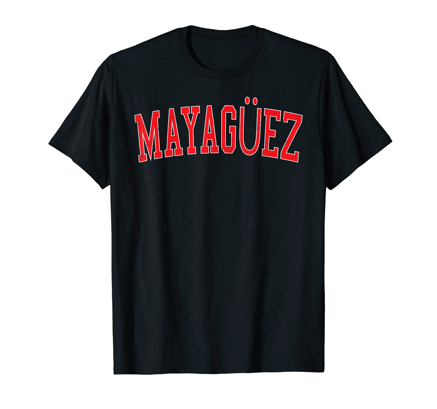 Mayag Ez Pr Varsity Red Text T-Shirt - Novelty Apparel for Adults - T-Shirt, Sweatshirt, Hoodie