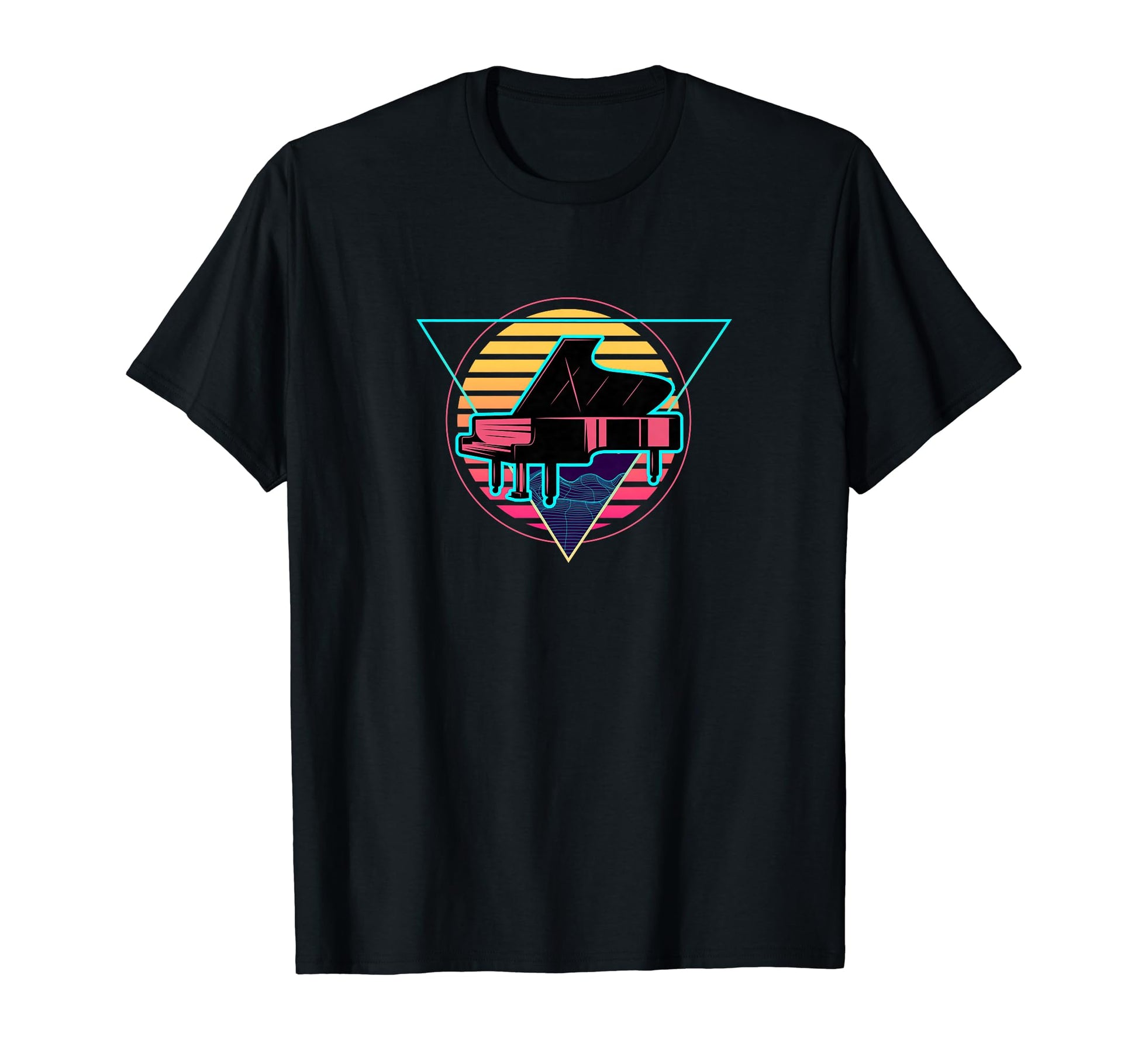 Futuristic Piano Player Vaporwave T-Shirt - Minimalist Print Unisex - T-Shirt, Sweatshirt, Hoodie